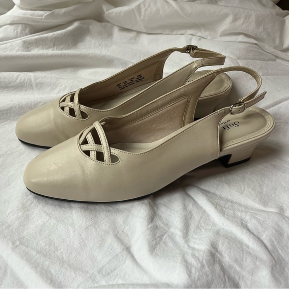 Hush Puppies Shoes - Elegant Cream Slingback Heels